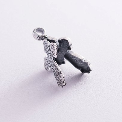 Серебряный Крестик - Мощевик с распятием 131677 №5