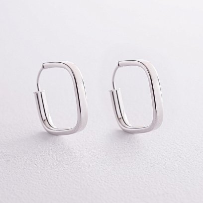 Серьги "Ребекка" в белом золоте с08160 №2