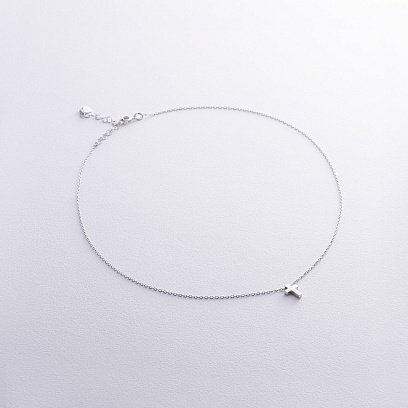 Кольє з хрестиком у сріблі 181286 №3