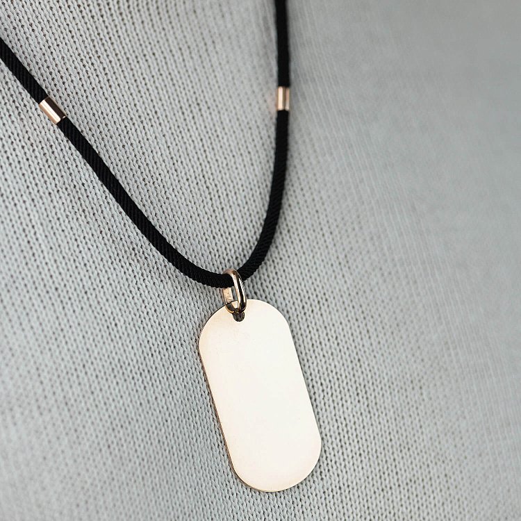 Великий золотий жетон (можливе гравіювання) п04063 від ювелірного магазину Онікс - 1