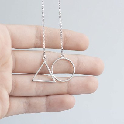 Серебряные серьги "Геометрия" 122238 №2