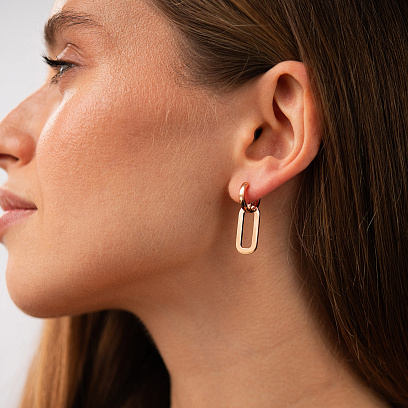 Сережки "Roxana" у червоному золоті с09203