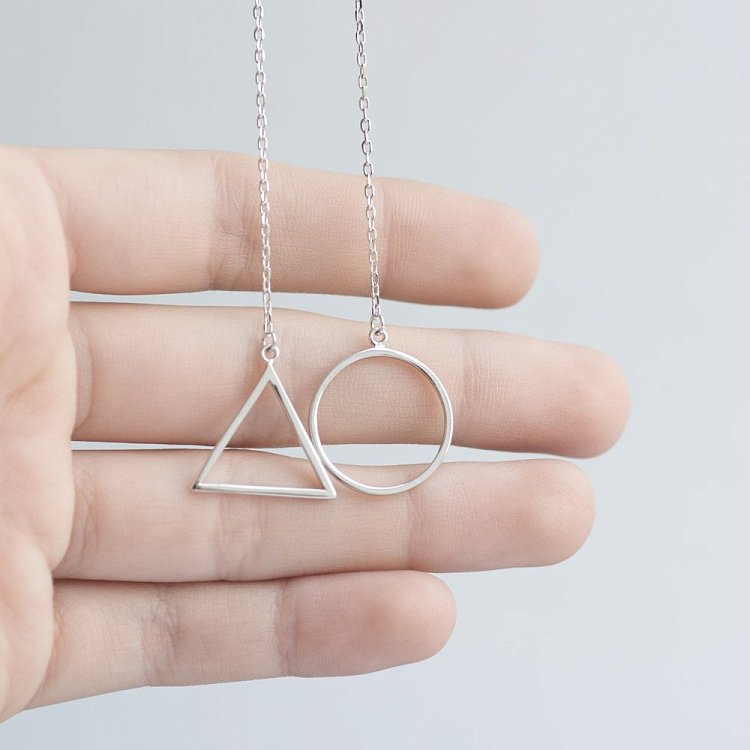 Серебряные серьги "Геометрия" 122238 от ювелирного магазина Оникс - 3