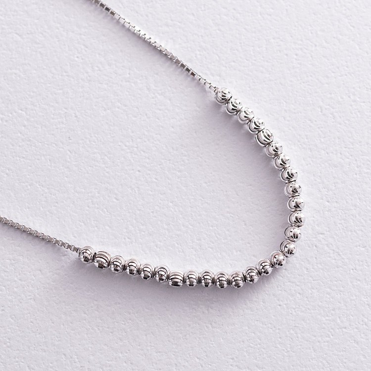Шариковый браслет из белого золота б04307 от ювелирного магазина Оникс - 7