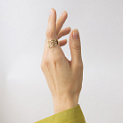 Каблучка "Helen" у жовтому золоті к08442 от ювелирного магазина Оникс - 1