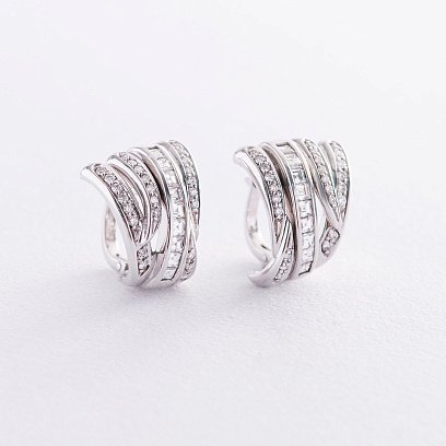 Золоті сережки з діамантами с1213