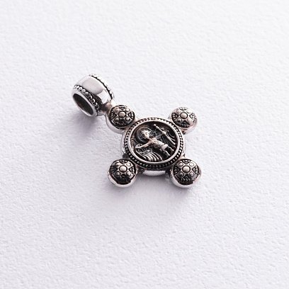 Золотий хрестик "Спас Нерукотворний. Ангел Охоронець" п03795 №4