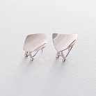 Серебряные серьги в стиле минимализм 122504 от ювелирного магазина Оникс - 1