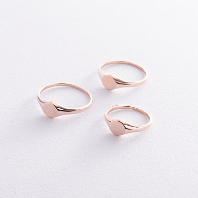 Печатка в червоному золоті (можливе гравіювання) к07537 №5