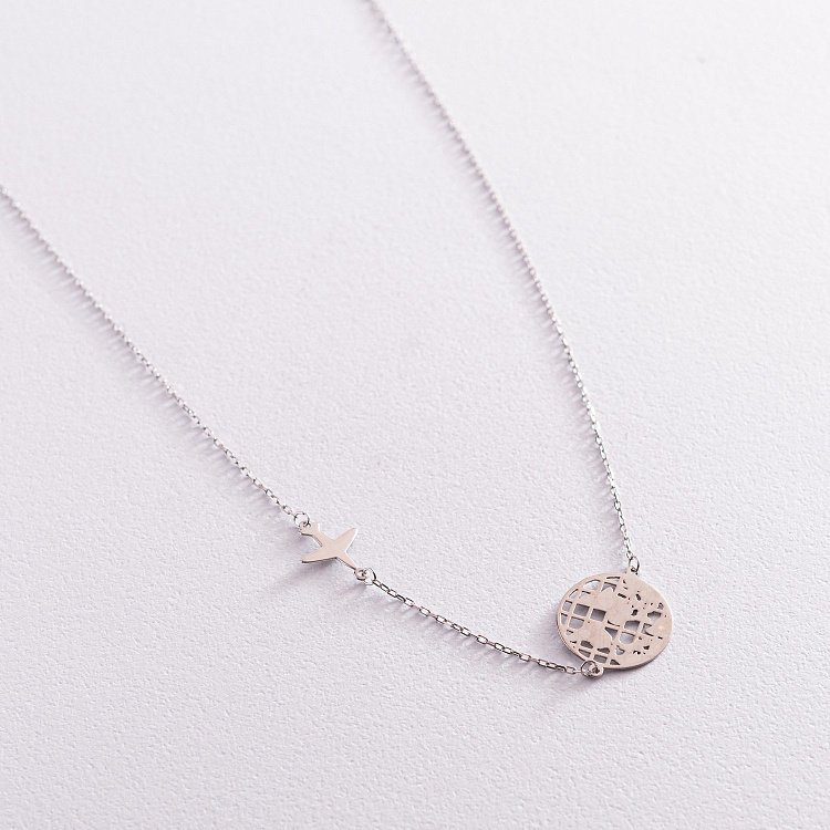 Кольє "Навколосвітня подорож" у сріблі 181194 від ювелірного магазину Онікс