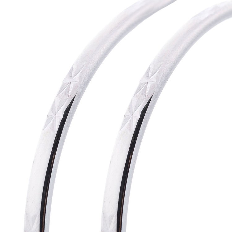 Срібні сережки-кільця 122226 від ювелірного магазину Онікс - 1