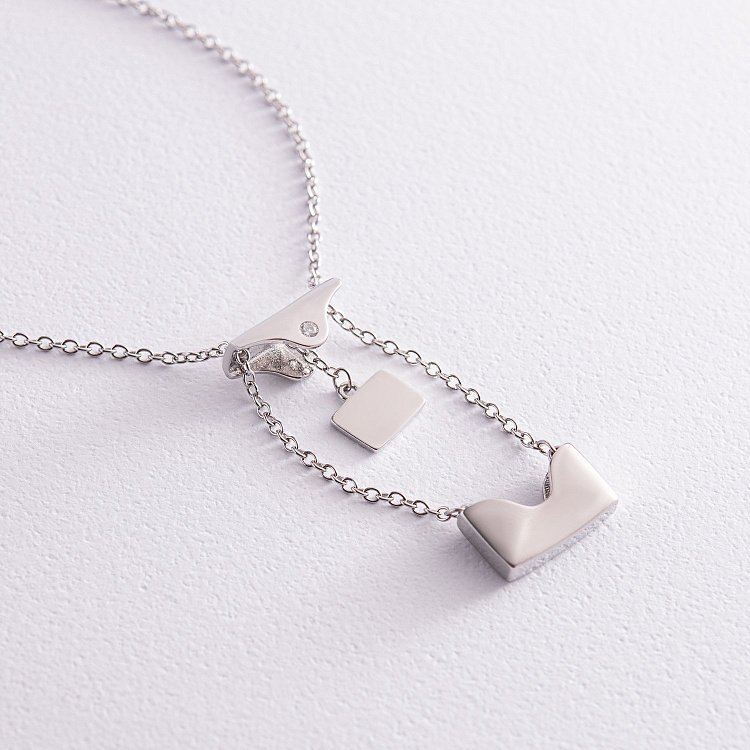 Срібне кольє "Конверт із секретом" (можливе гравіювання) 181215 від ювелірного магазину Онікс - 7