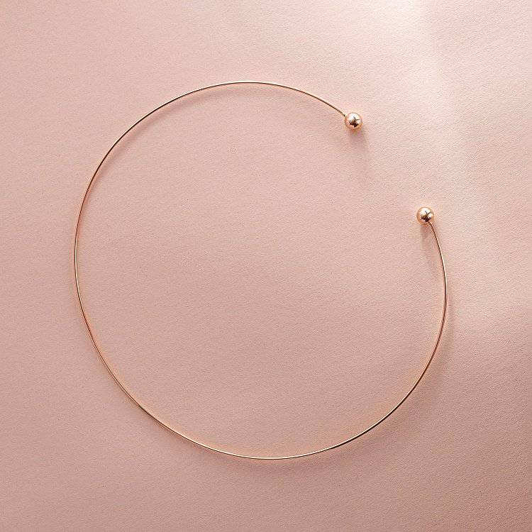 Кольє - чокер "Miley" (червоне золото) з кульками кол02540 від ювелірного магазину Онікс - 2