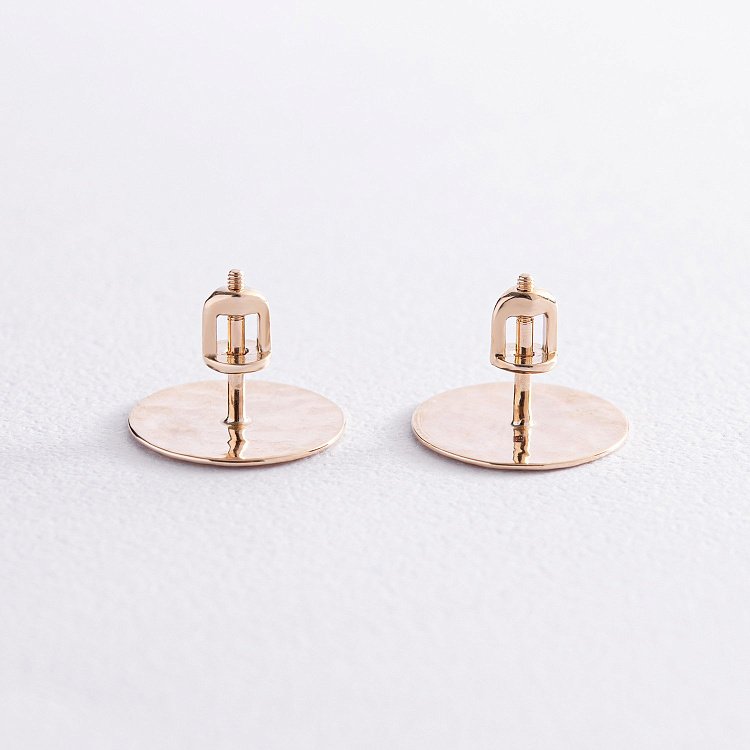 Серьги - пусеты "Теона" в желтом золоте с07803 от ювелирного магазина Оникс - 4