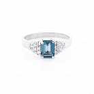 Женское кольцо с "Лондон голубым" топазом 111463 от ювелирного магазина Оникс - 2