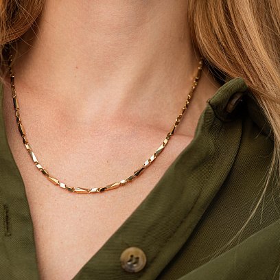 Фантазийная цепочка в желтом золоте ц00473 №4