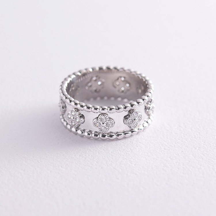 Кольцо с фианитами "Клевер" 111999 от ювелирного магазина Оникс - 2