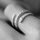 Золотое кольцо "Змея" с бриллиантами кб0523ca от ювелирного магазина Оникс - 8