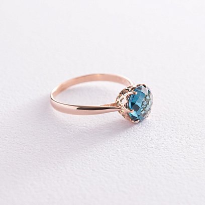Кольцо в красном золоте (Лондон топаз) к4748топ №5