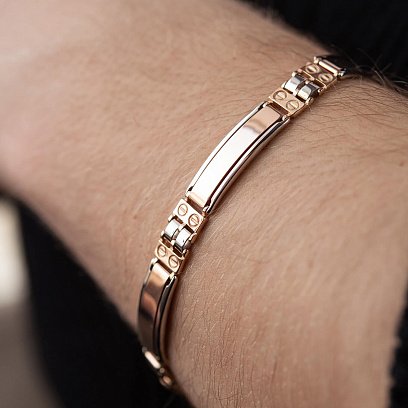 Золотий чоловічий браслет б01255 №2