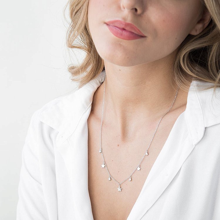 Срібне кольє "Зірка" 18667 від ювелірного магазину Онікс - 1