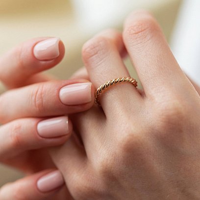 Каблучка "Мрія" у червоному золоті к07362 №4