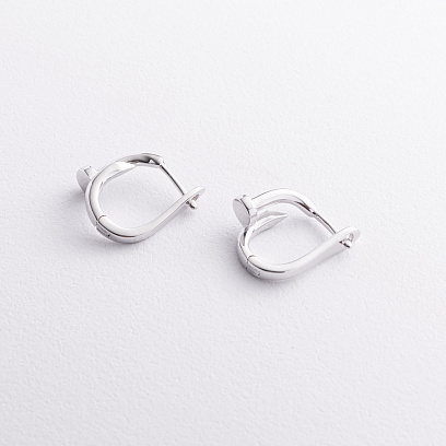 Серебряные серьги "Гвоздь" 123525 №2