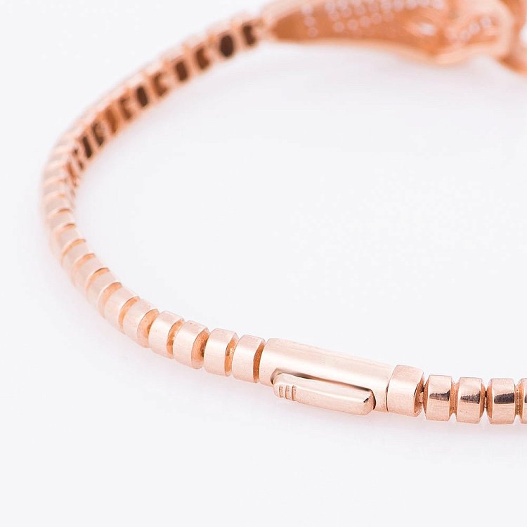 Золотой браслет "Пантеры" с фианитами б02702 от ювелирного магазина Оникс - 2