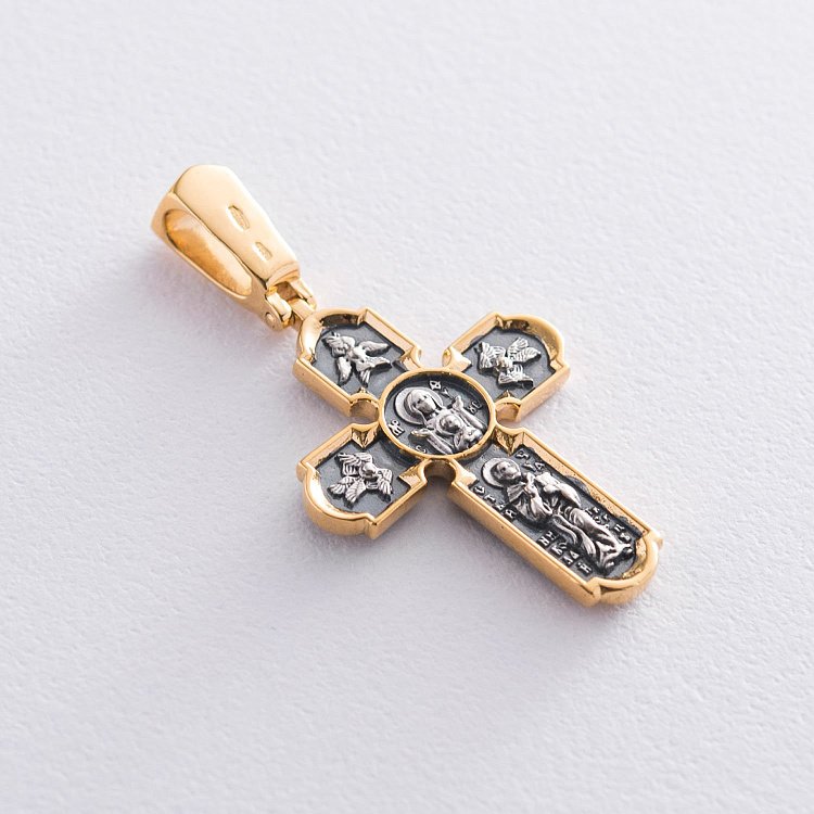 Срібний хрест з розп'яттям 132645 від ювелірного магазину Онікс - 4