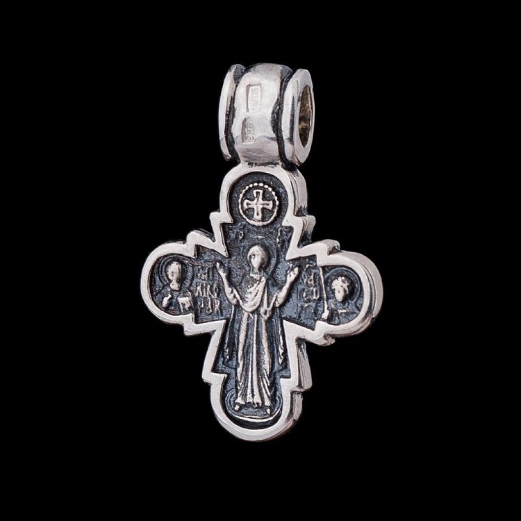 Срібний хрестик (чорніння) 132162 від ювелірного магазину Онікс - 4