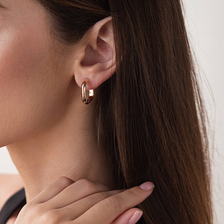 Золотые серьги - пусеты "Ребекка" с07980 от ювелирного магазина Оникс - 5