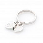 Серебряное кольцо "Сердечка с эмалью" 112056 от ювелирного магазина Оникс - 1