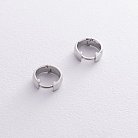 Сережки - кільця у сріблі 7074 от ювелирного магазина Оникс - 2