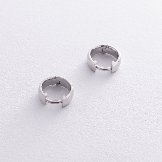 Сережки - кільця у сріблі 7074 №3
