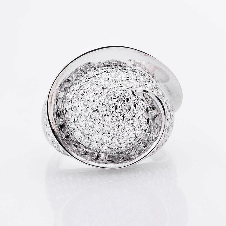 Золота каблучка (фіаніти) к01393ж від ювелірного магазину Онікс - 1