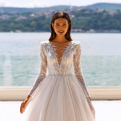 Золоті сережки "Кругообіг на ланцюжку" с07510 №15