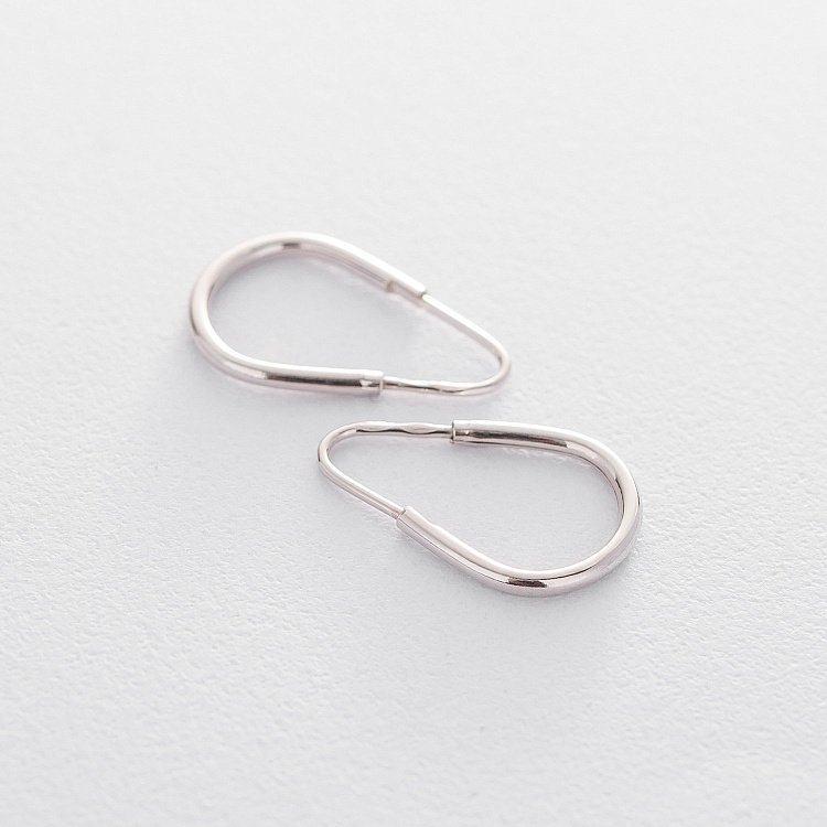 Серьги "Петельки" 12025б от ювелирного магазина Оникс