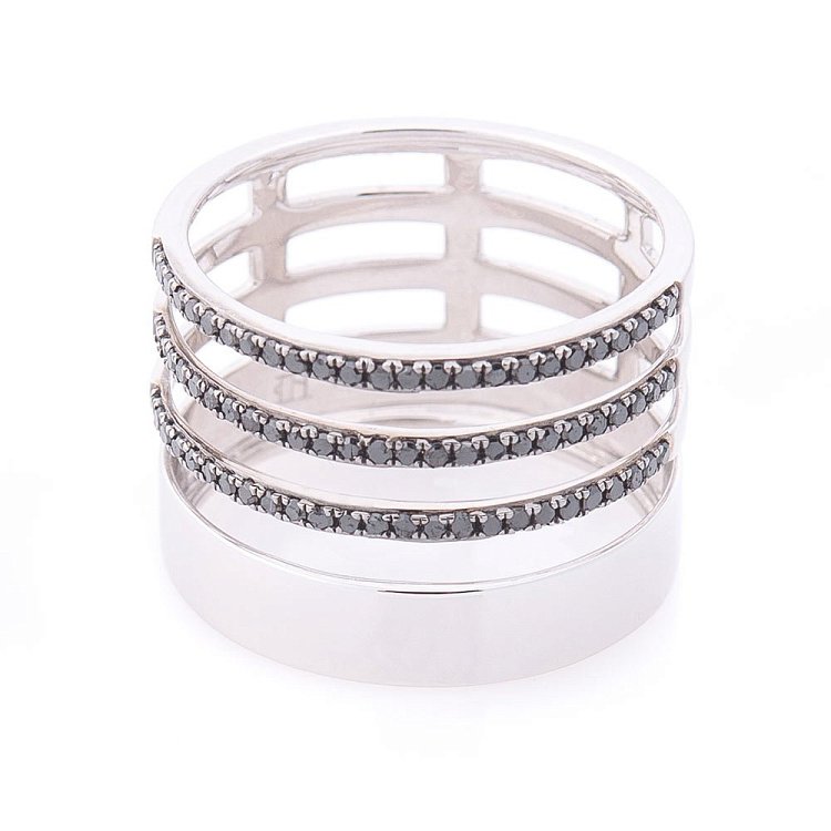 Золотое кольцо с бриллиантами кб0202he от ювелирного магазина Оникс - 1