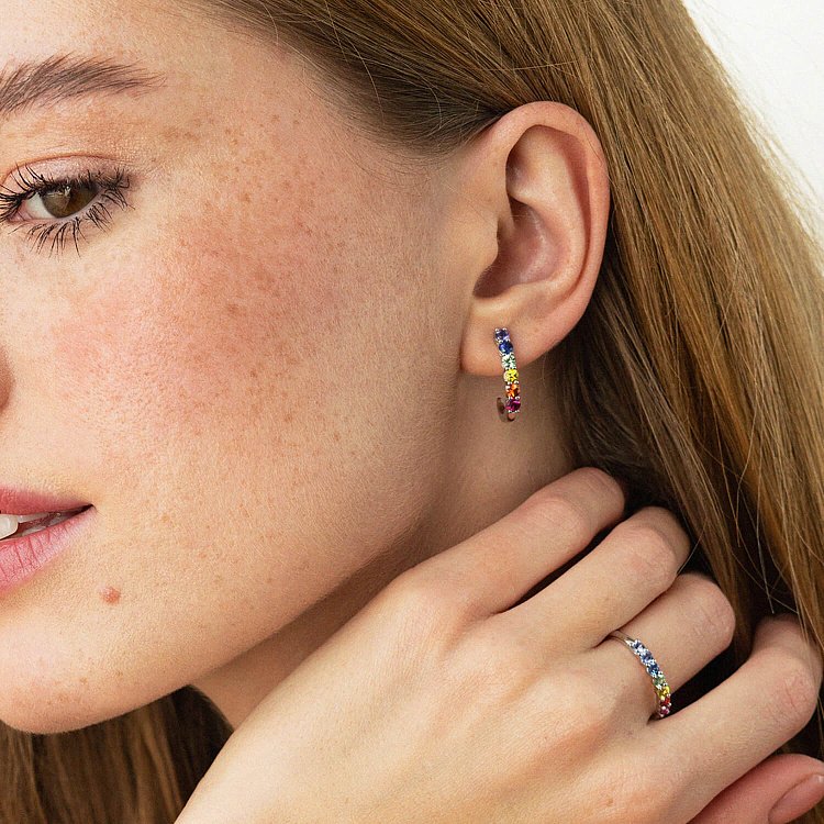 Золотое кольцо с разноцветными сапфирами кб0434nl от ювелирного магазина Оникс - 7