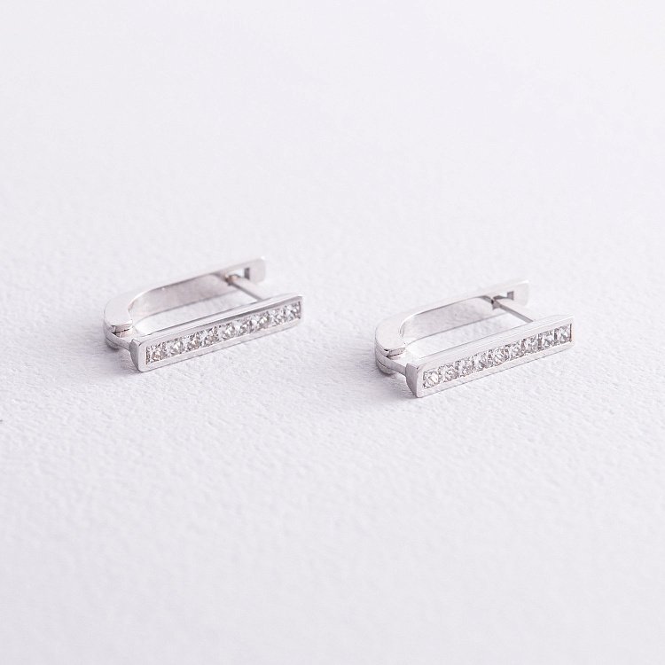 Золоті сережки з діамантами 321941121 від ювелірного магазину Онікс - 2