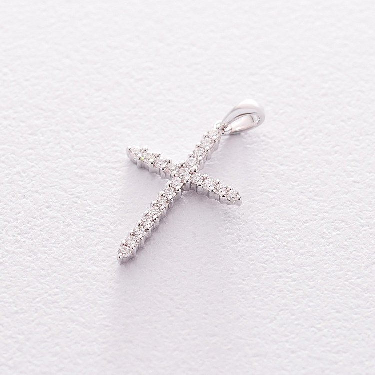 Золотий хрестик (діамант) пб0185ri від ювелірного магазину Онікс