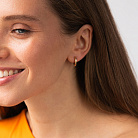 Серьги - кольца "Milley" в желтом золоте с08868 от ювелирного магазина Оникс - 1