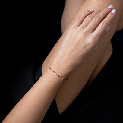 Золотой браслет плетение Барли б00480 №2