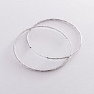 Сережки - кільця в сріблі (6.4 см) 122971 от ювелирного магазина Оникс