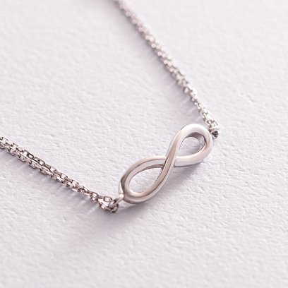 Браслет "Бесконечность" в белом золоте б04855 №2