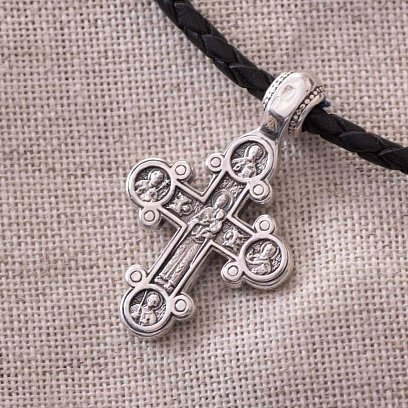 Православный крест с чернением 13089 №7