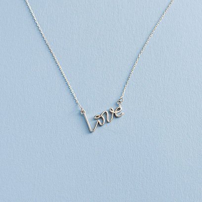 Колье "Love" в желтом золоте кол02267 №7