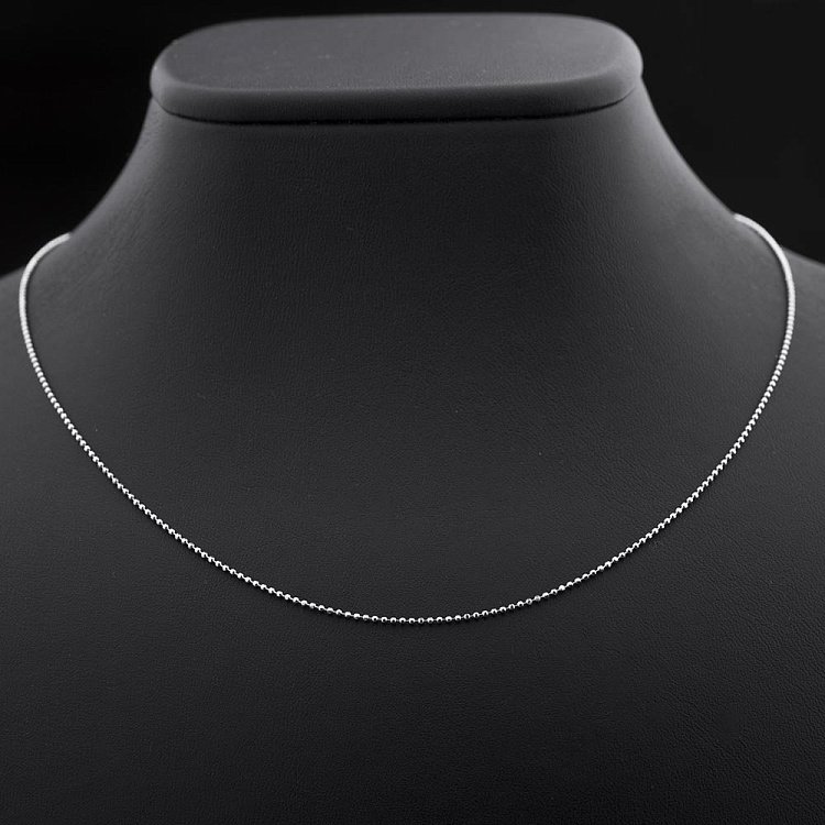 Серебряная цепочка Шариковая (1 мм) 15129 - 2 Серебряная цепочка Шариковая (1 мм) 15129 от ювелирного магазина Оникс - 2