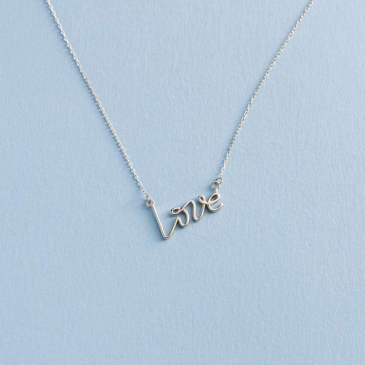 Колье "Love" в желтом золоте кол02267 от ювелирного магазина Оникс - 8