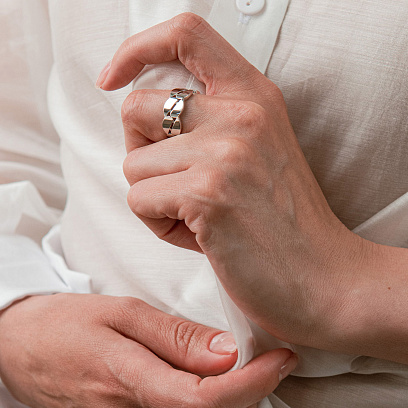 Каблучка "Merry" у білому золоті к08287 №5